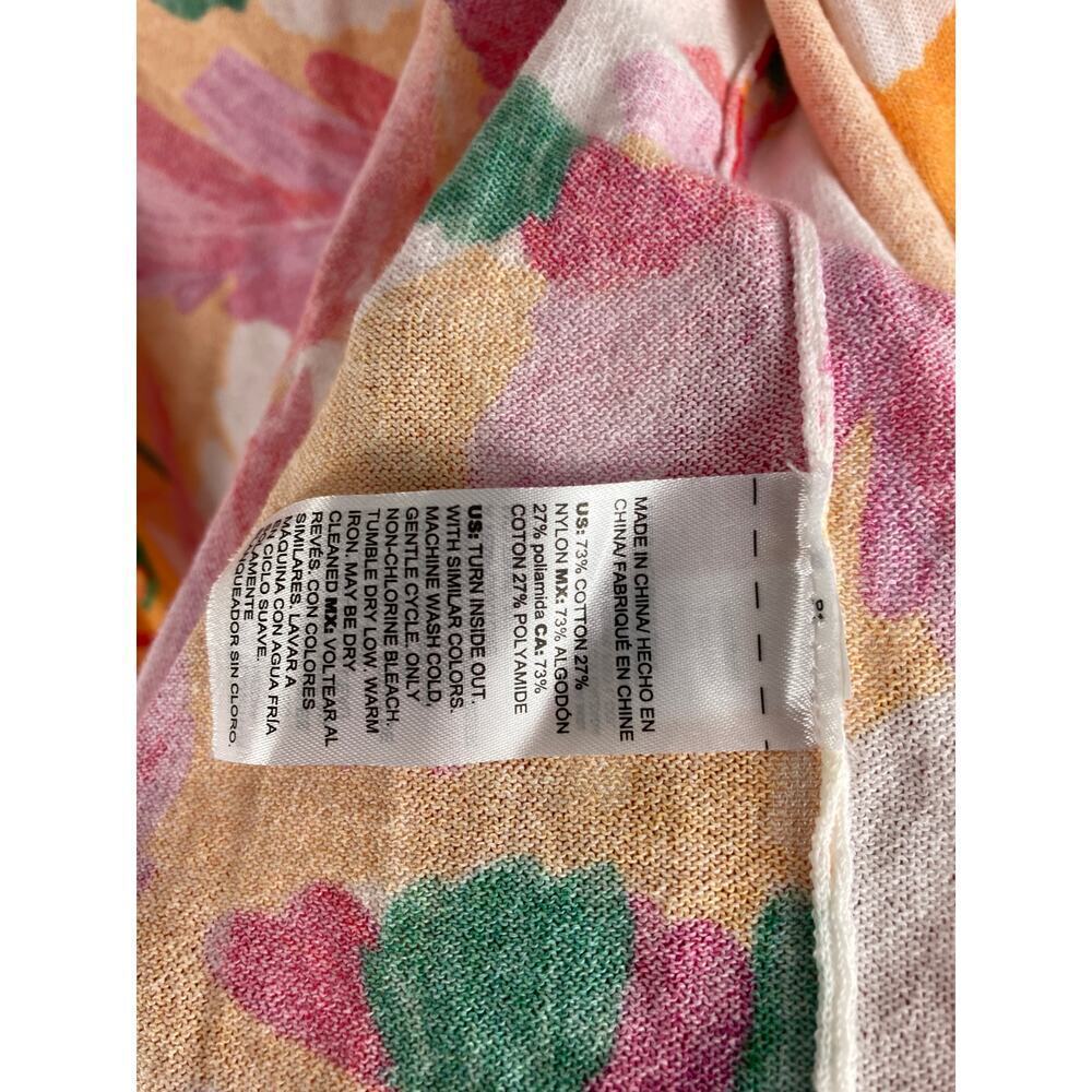 Chicos Linen Blend Colorful Lightweight Cardigan size 1 / Medium - Picture 4 of 5